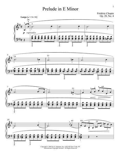 CHOPIN Prelude No.4 In E Minor Largo Op.28 For Classical Guitar